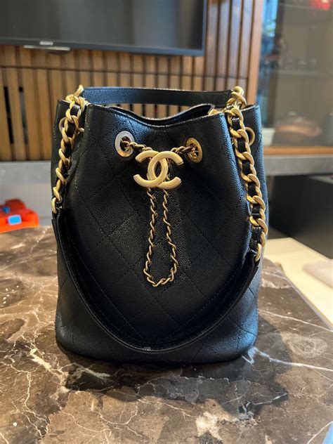 chanel bucket bag outfit|chanel drawstring bag 2020.